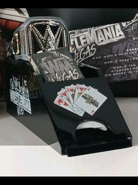 New 2026 WWE Wrestlemania 42 Las Vegas mini belt With Deck Of Cards i was There